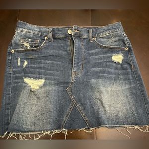 Aero High Rise Jean Skirt (blue) like new